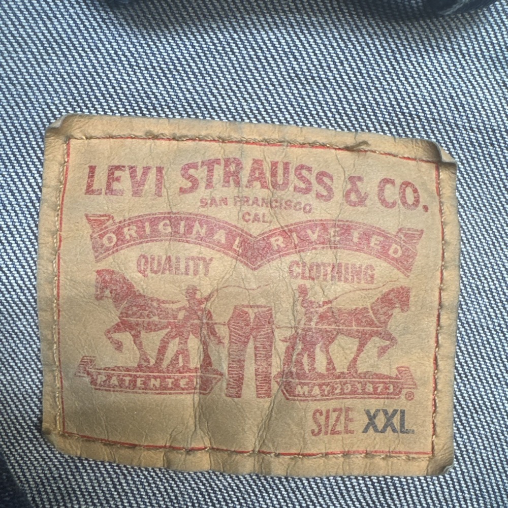 Levi's Men's‎ Trucker Jacket XXL Denim Blue Classic Jean Coat Levi Strauss - Picture 3 of 14